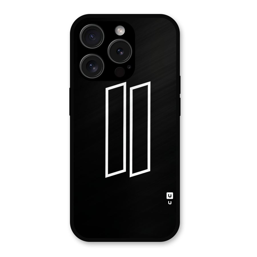 Minimal Slant Rectangles Metal Back Case for iPhone 15 Pro
