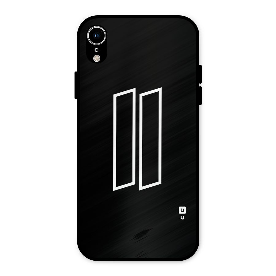 Minimal Slant Rectangles Metal Back Case for iPhone XR