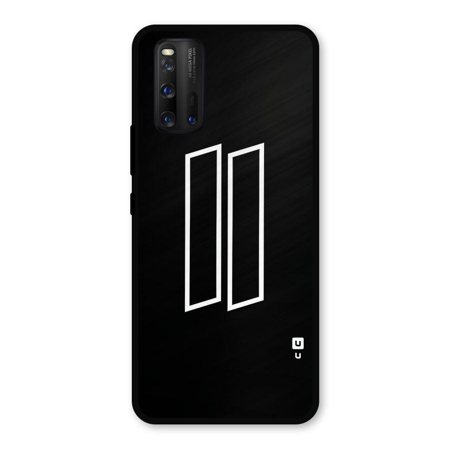 Minimal Slant Rectangles Metal Back Case for iQOO 3