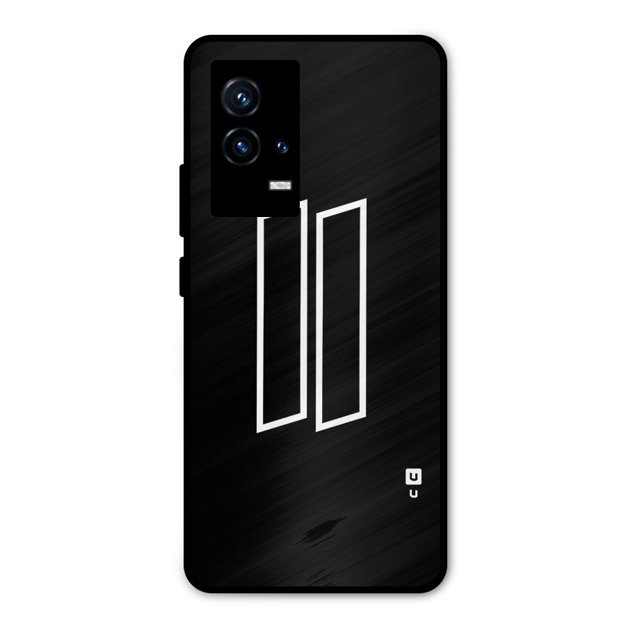 Minimal Slant Rectangles Metal Back Case for iQOO 9 5G