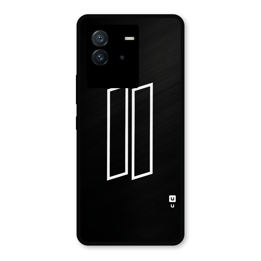 Minimal Slant Rectangles Metal Back Case for iQOO Neo 6 5G