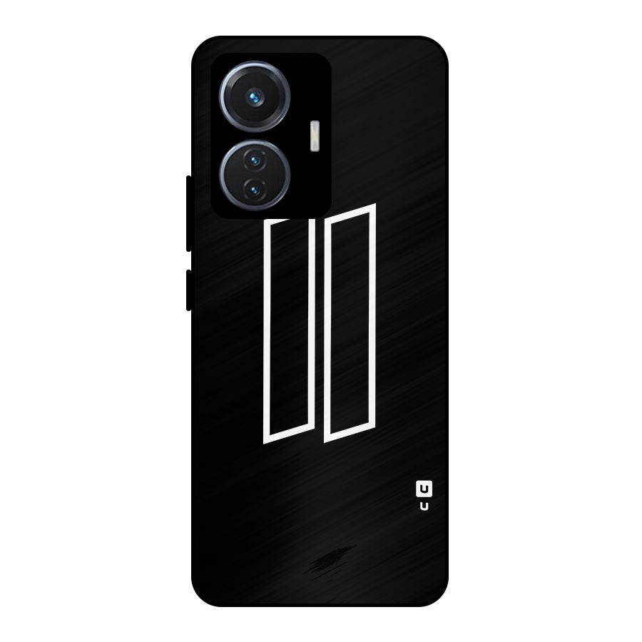 Minimal Slant Rectangles Metal Back Case for iQOO Z6 44W