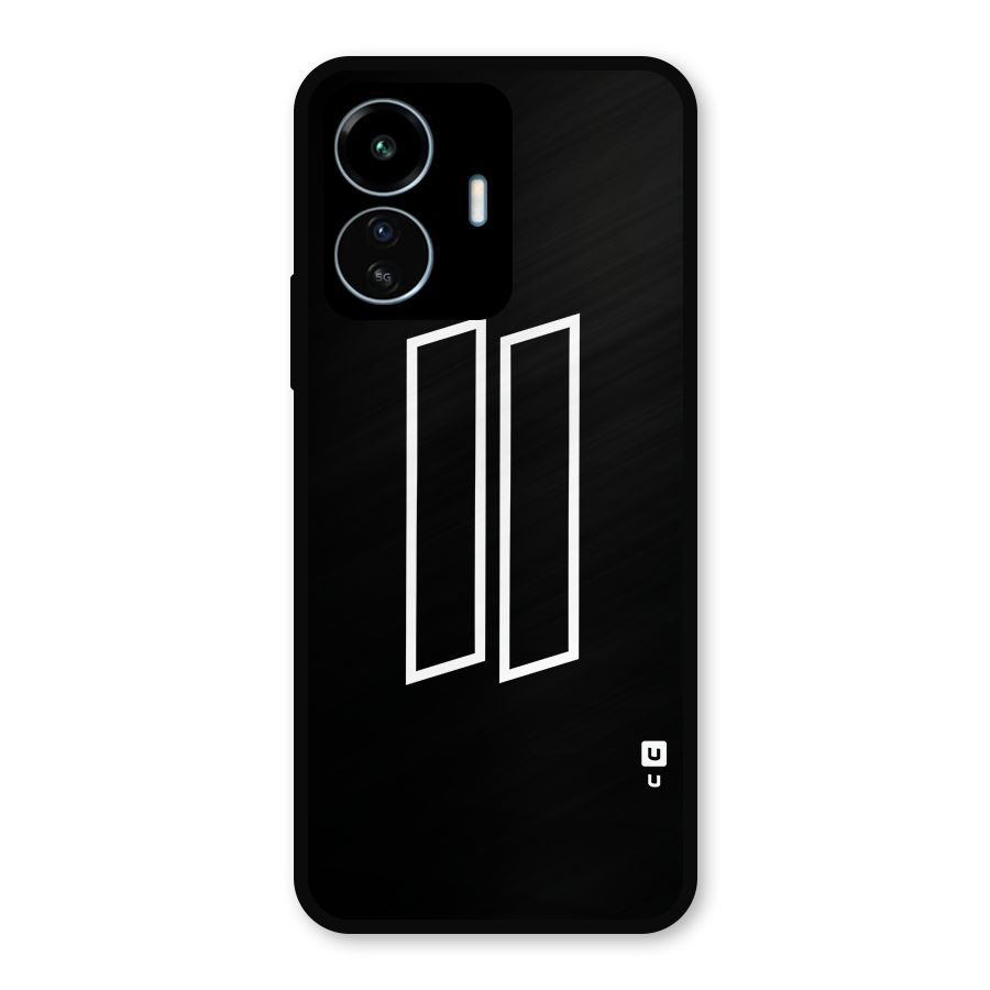 Minimal Slant Rectangles Metal Back Case for vivo iQOO Z6 Lite 5G