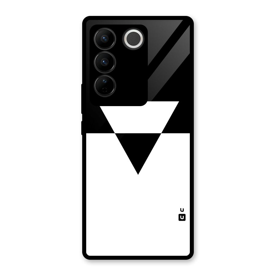 Minimal Triangle Glass Back Case for Vivo V27 Pro
