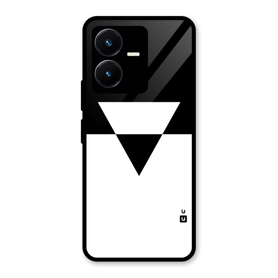 Minimal Triangle Glass Back Case for Vivo Y22s