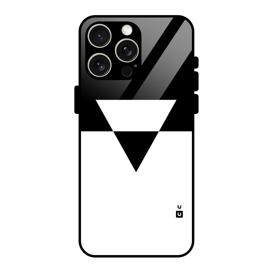 Minimal Triangle Glass Back Case for iPhone 15 Pro Max