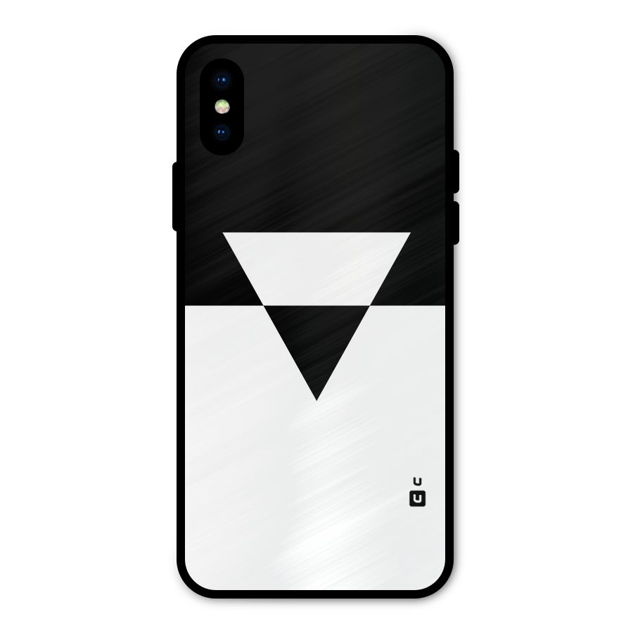 Minimal Triangle Metal Back Case for iPhone XS
