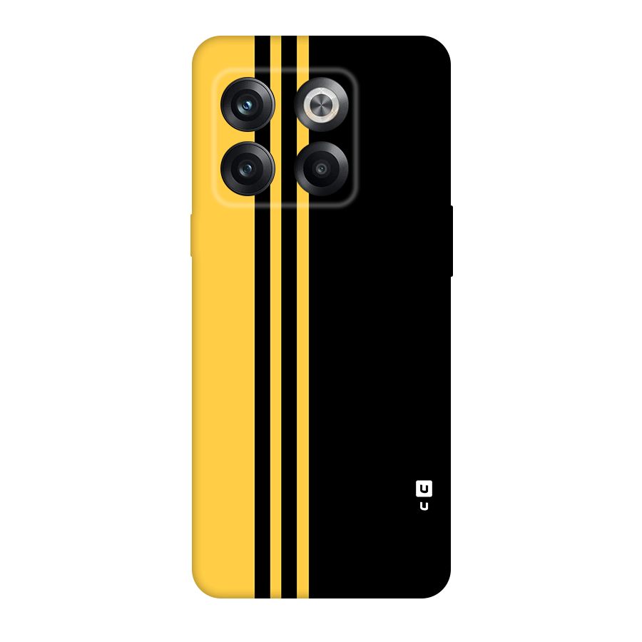 Minimal Yellow and Black Design Original Polycarbonate Back Case for OnePlus 10T