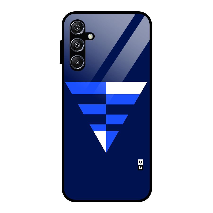 Minimalistic Abstract Inverted Triangle Glass Back Case for Galaxy M34 5G