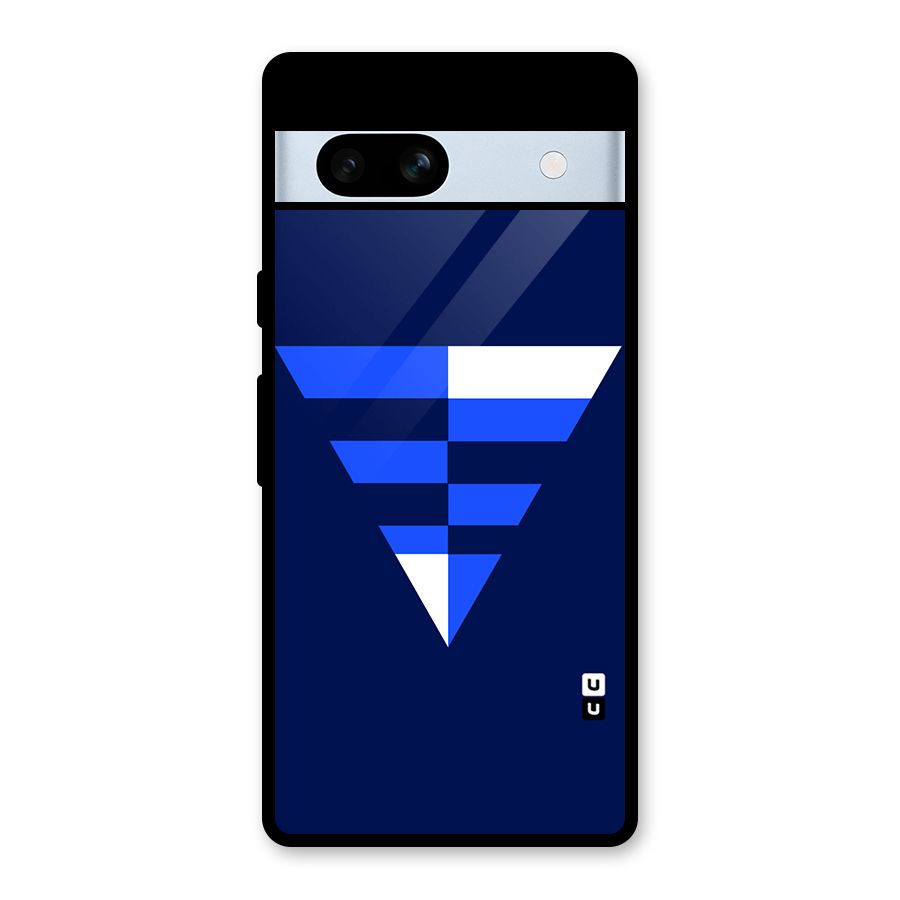Minimalistic Abstract Inverted Triangle Glass Back Case for Google Pixel 7a
