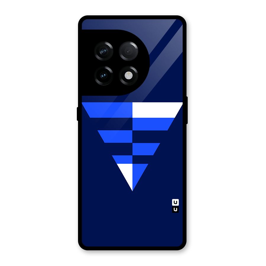 Minimalistic Abstract Inverted Triangle Glass Back Case for OnePlus 11R