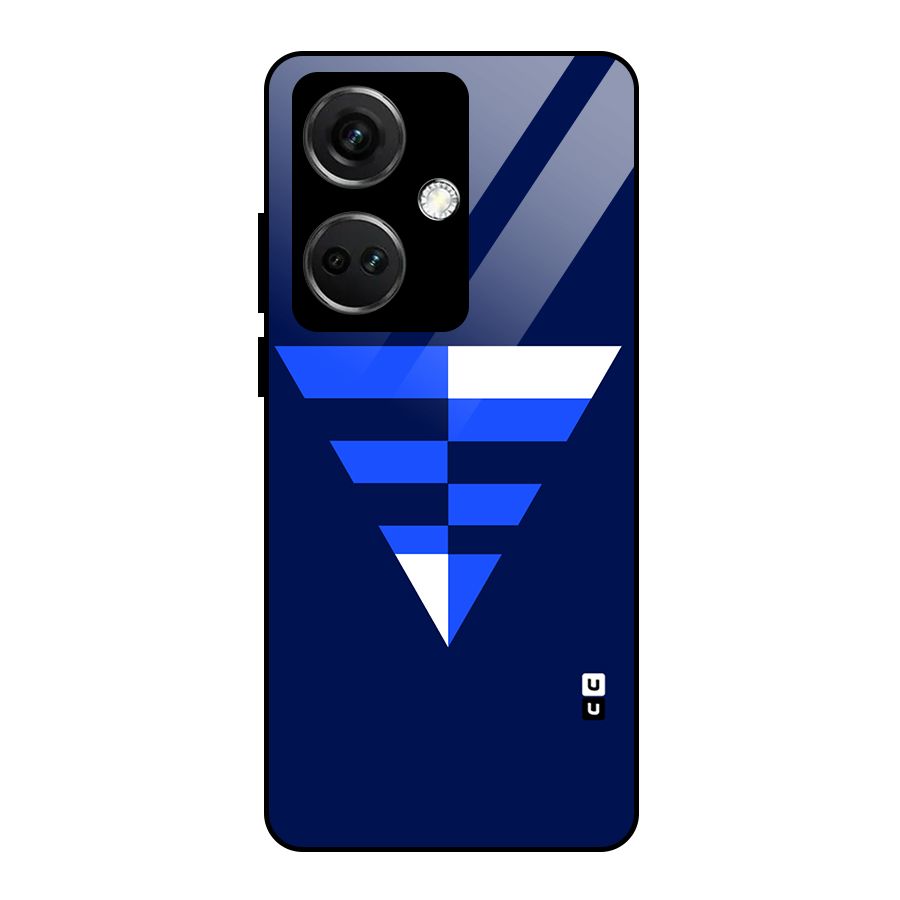 Minimalistic Abstract Inverted Triangle Glass Back Case for OnePlus Nord CE 3 5G