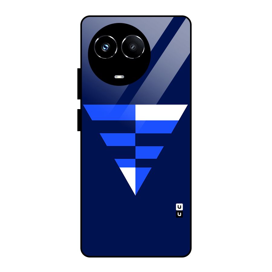 Minimalistic Abstract Inverted Triangle Glass Back Case for Realme 11X