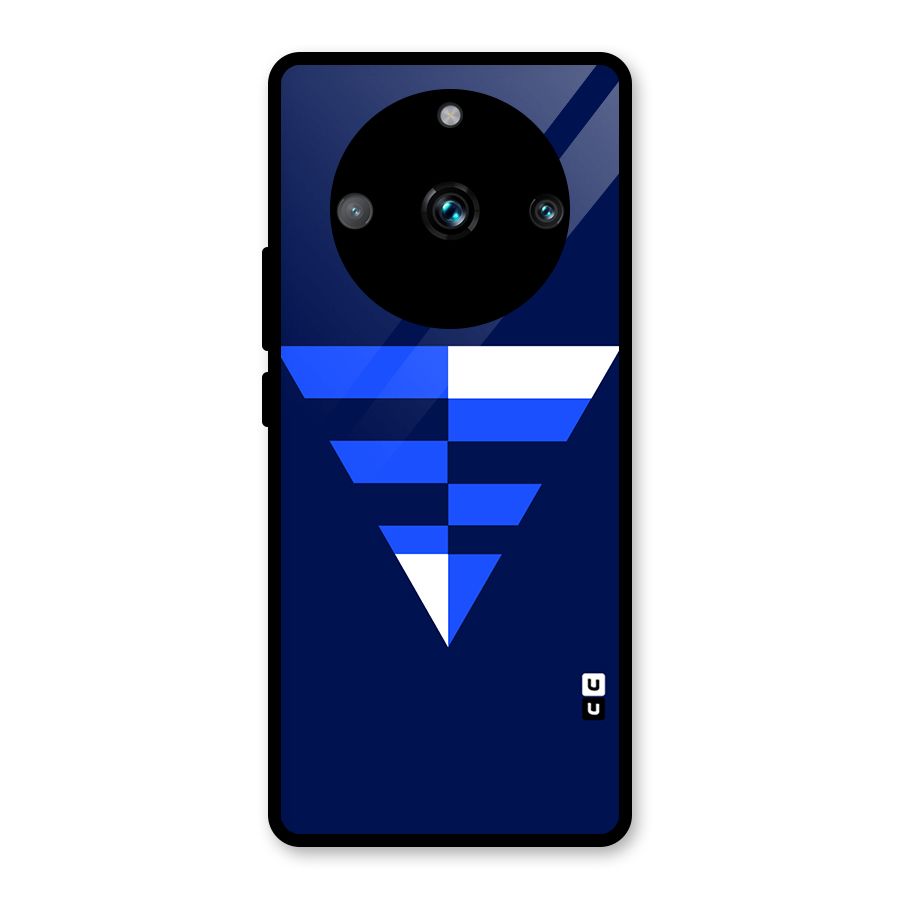 Minimalistic Abstract Inverted Triangle Glass Back Case for Realme 11 Pro