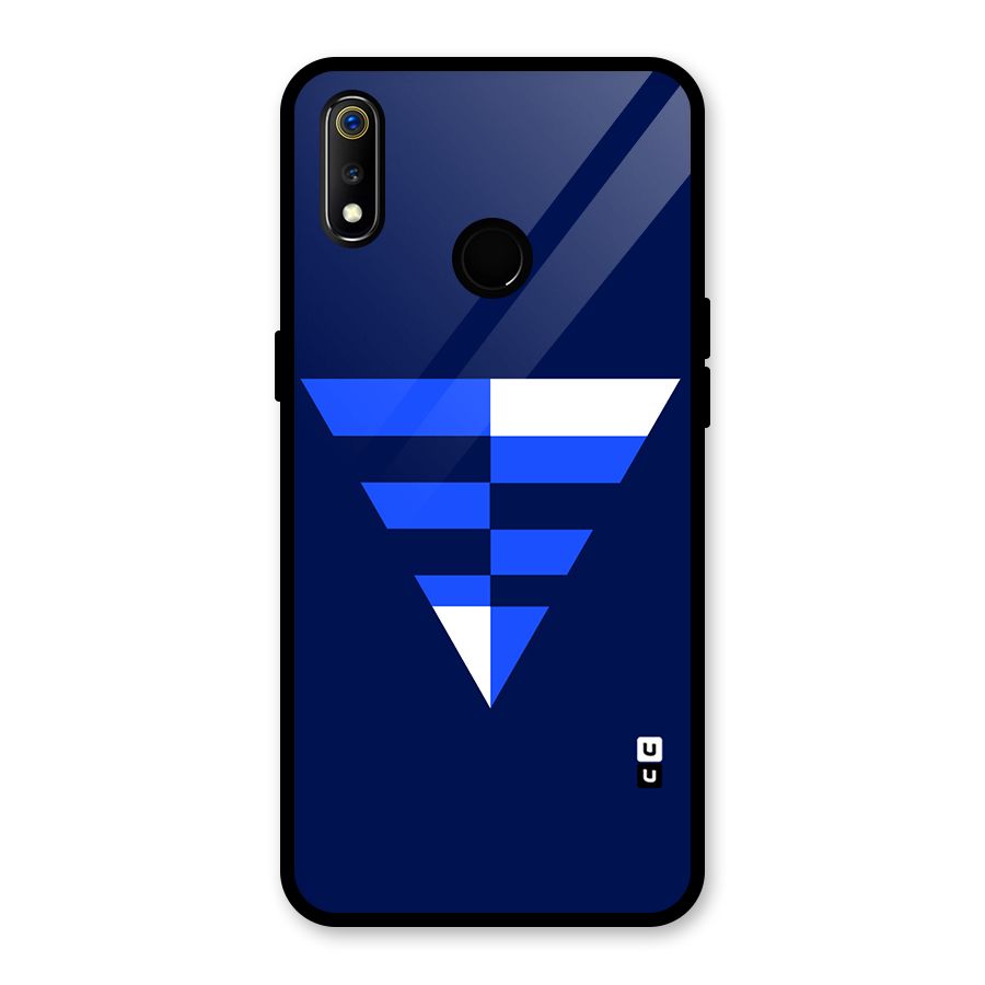 Minimalistic Abstract Inverted Triangle Glass Back Case for Realme 3i