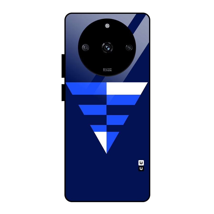 Minimalistic Abstract Inverted Triangle Glass Back Case for Realme Narzo 60 5G