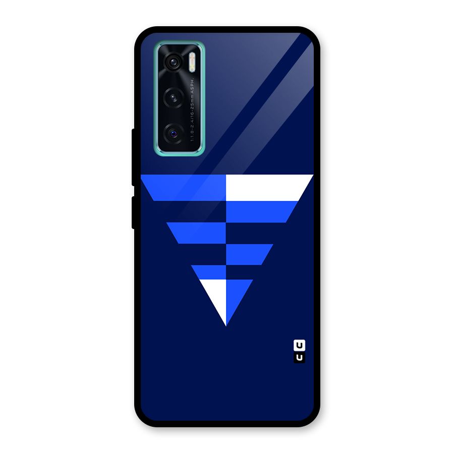 Minimalistic Abstract Inverted Triangle Glass Back Case for Vivo V20 SE