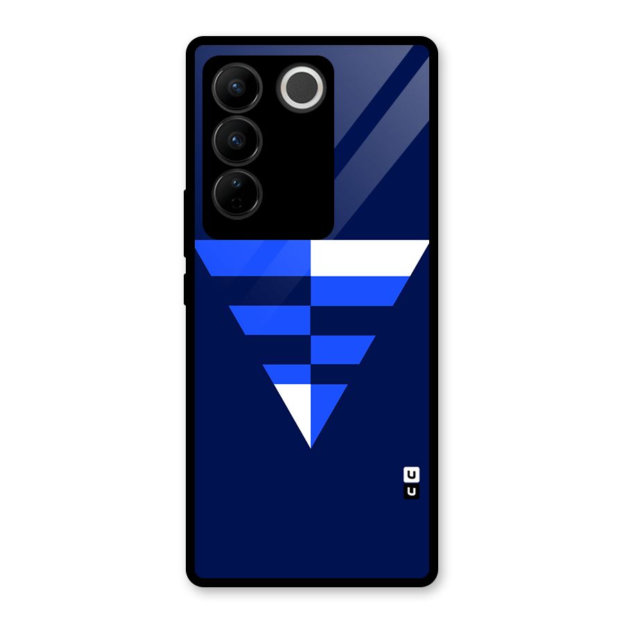 Minimalistic Abstract Inverted Triangle Glass Back Case for Vivo V27