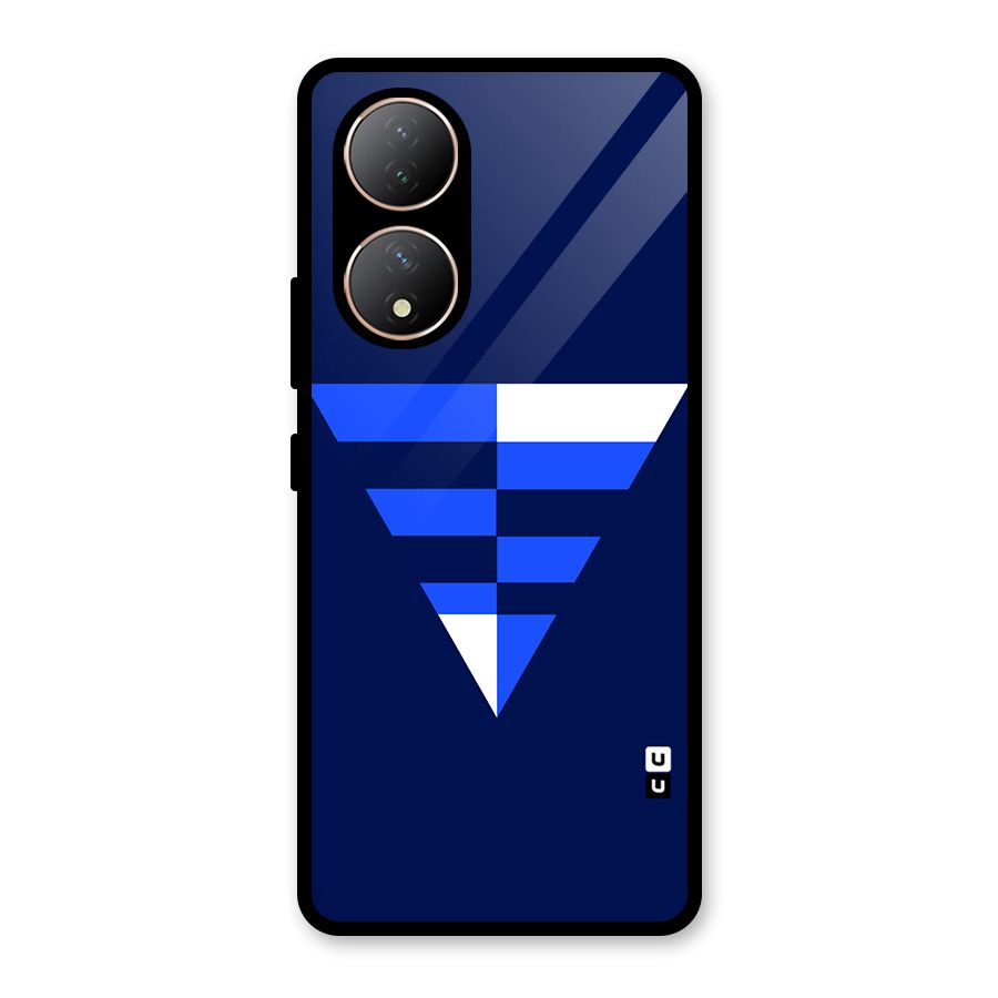 Minimalistic Abstract Inverted Triangle Glass Back Case for Vivo Y100A