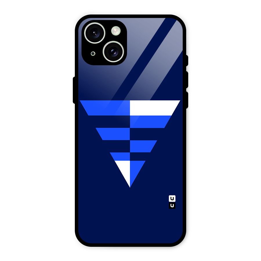Minimalistic Abstract Inverted Triangle Glass Back Case for iPhone 15 Plus