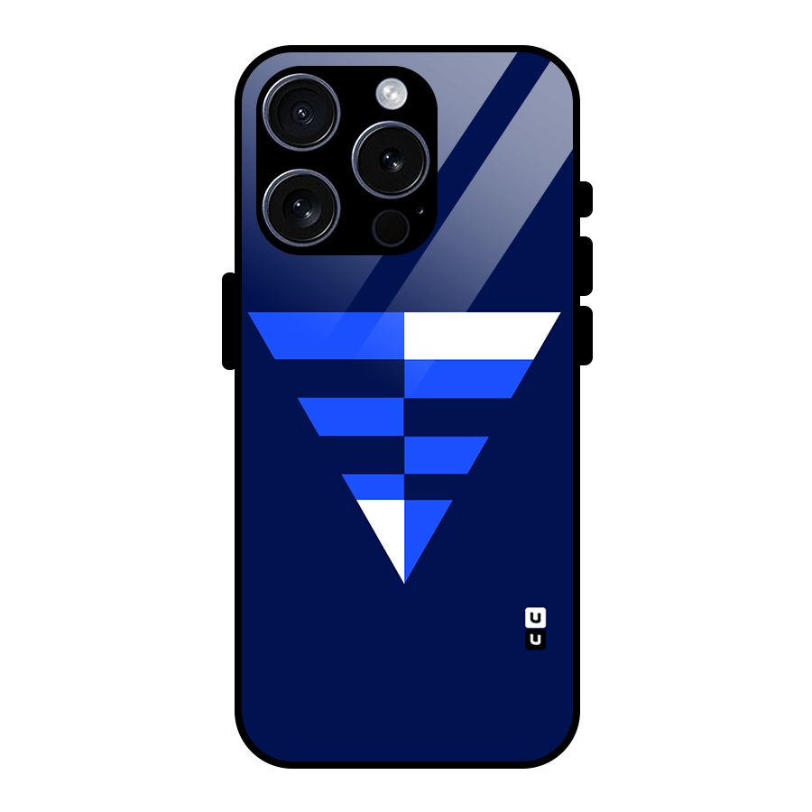 Minimalistic Abstract Inverted Triangle Glass Back Case for iPhone 15 Pro