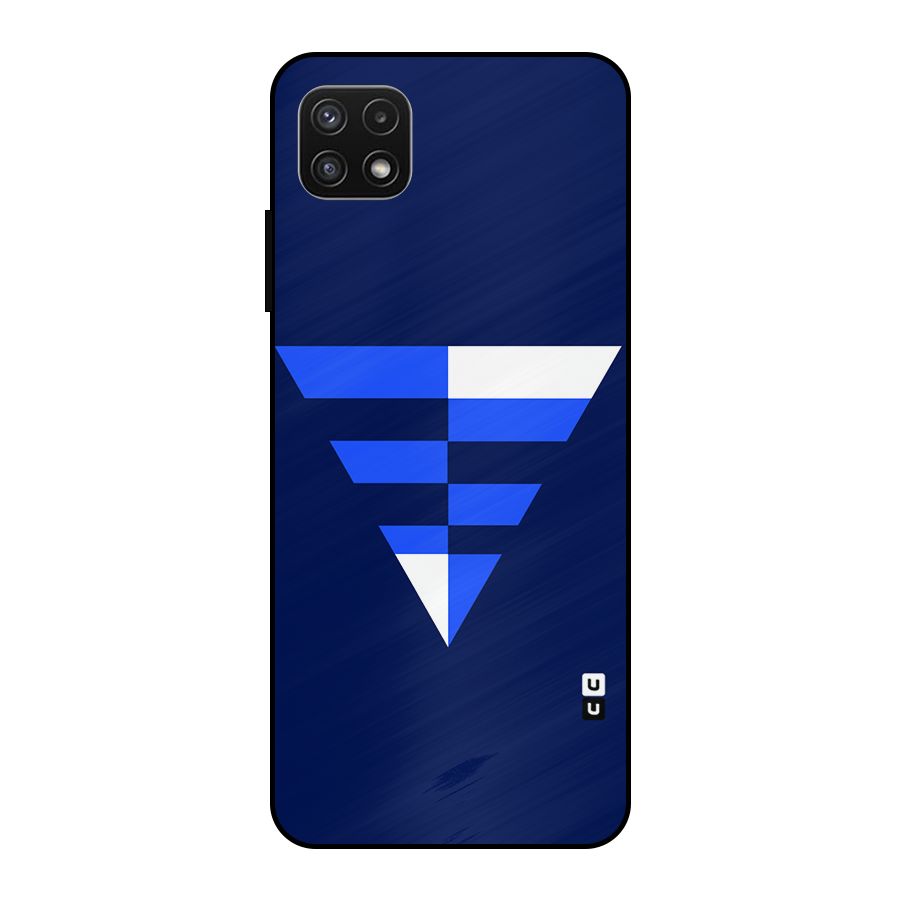 Minimalistic Abstract Inverted Triangle Metal Back Case for Galaxy A22 5G