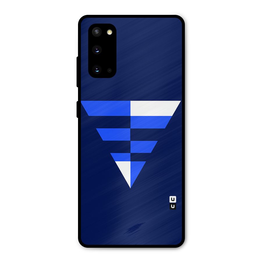 Minimalistic Abstract Inverted Triangle Metal Back Case for Galaxy S20