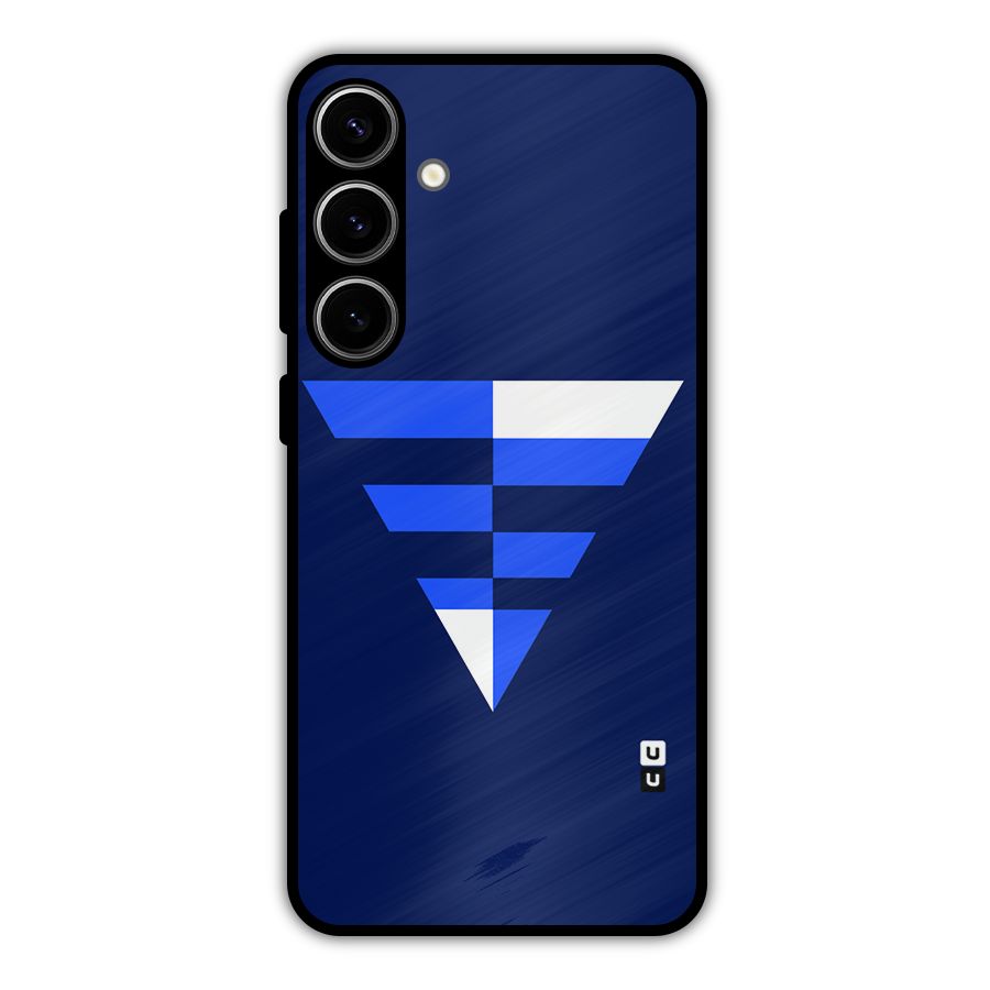 Minimalistic Abstract Inverted Triangle Metal Back Case for Galaxy S24 Plus
