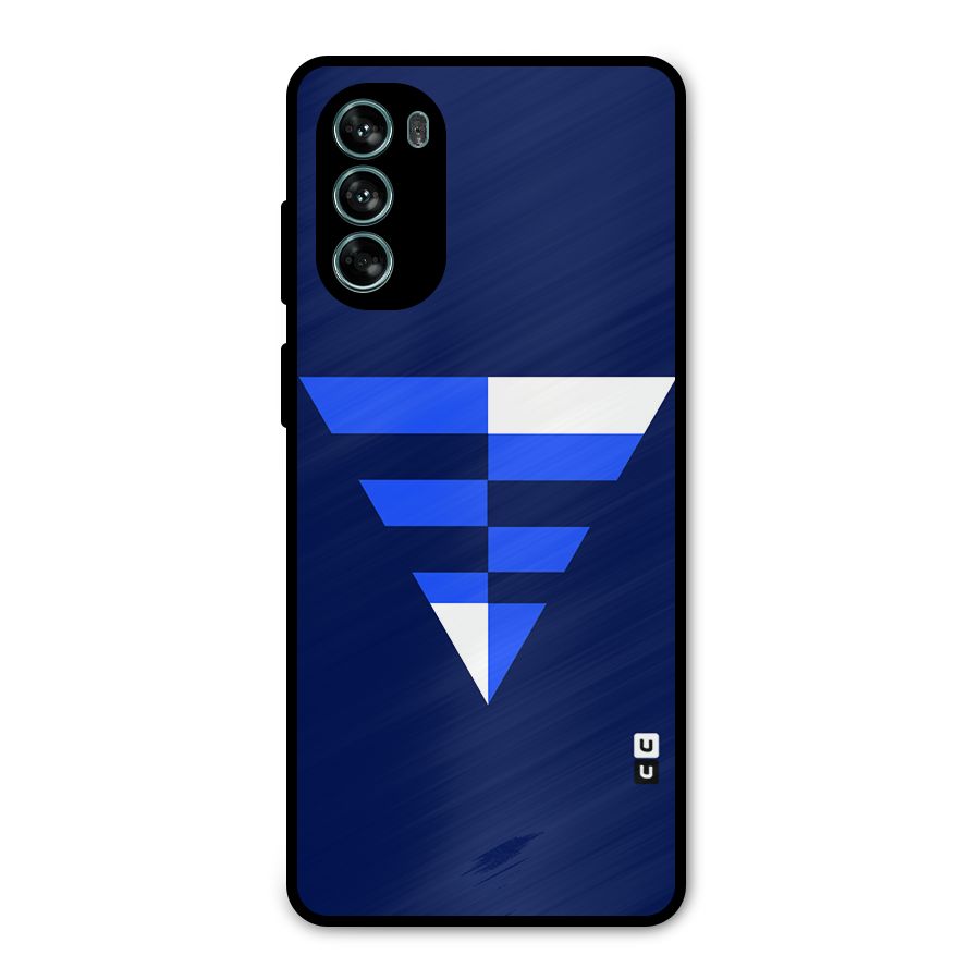Minimalistic Abstract Inverted Triangle Metal Back Case for Moto G62