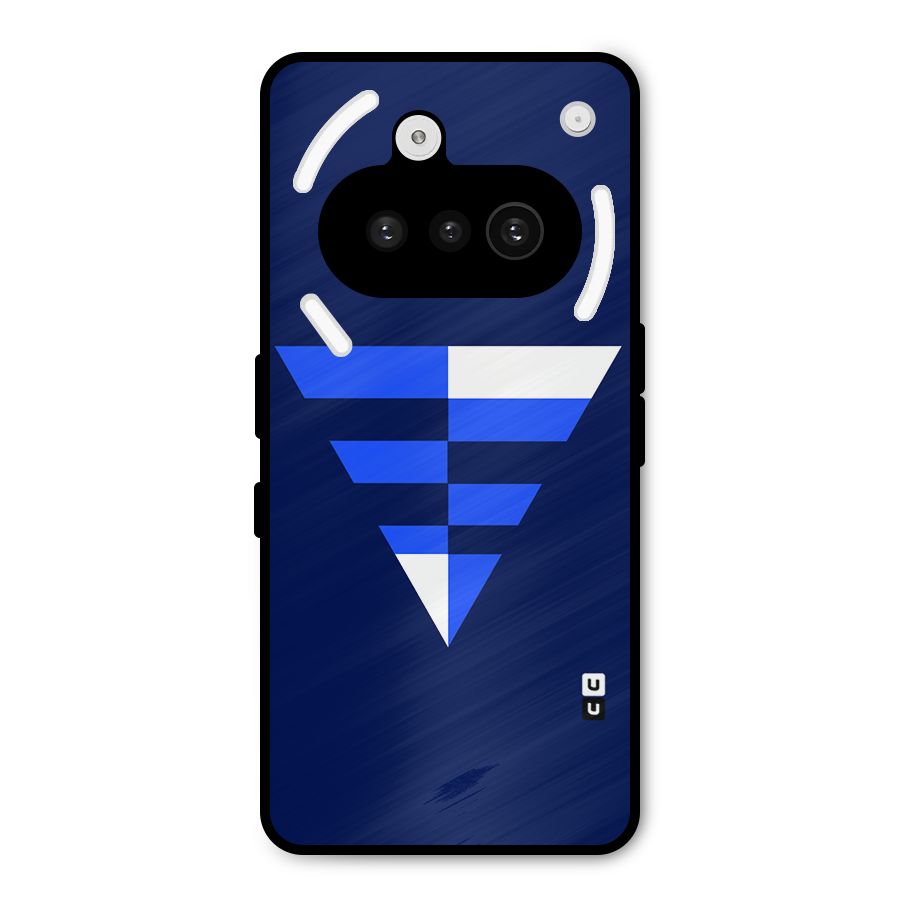Minimalistic Abstract Inverted Triangle Metal Back Case for Nothing Phone 3a