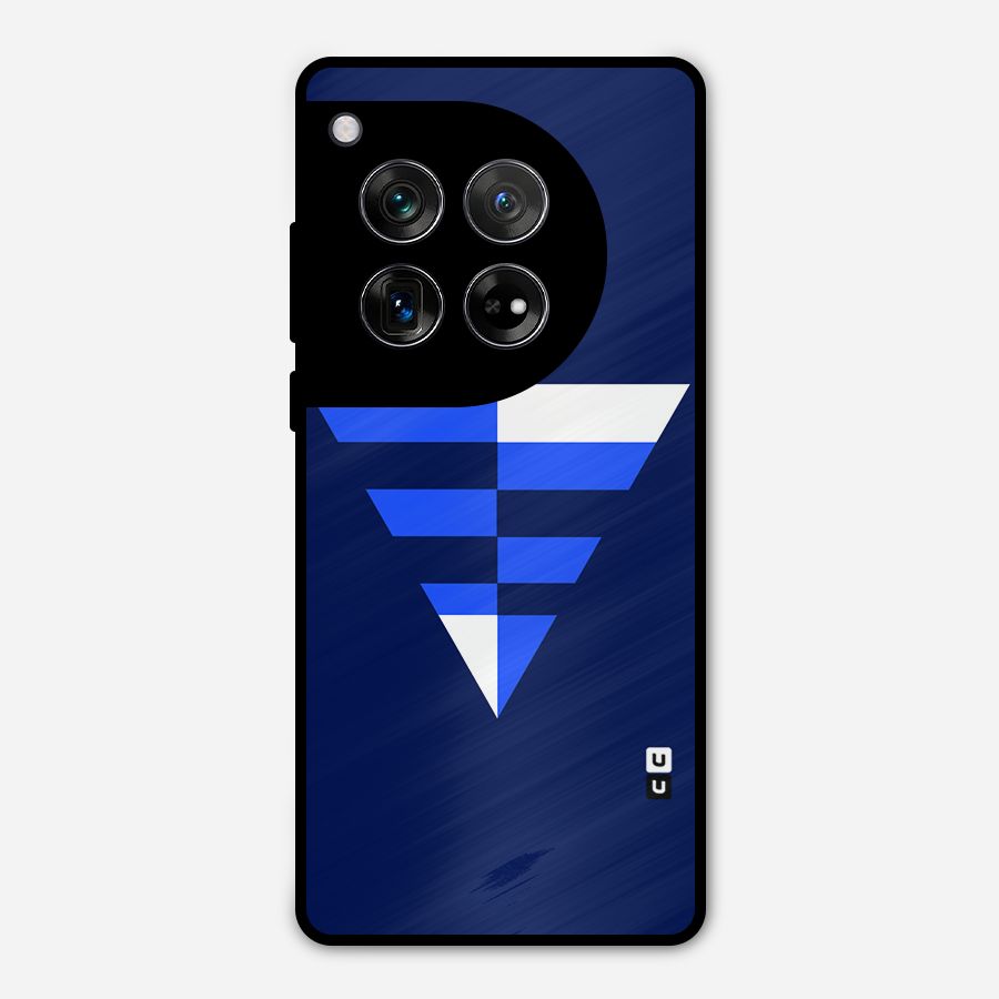 Minimalistic Abstract Inverted Triangle Metal Back Case for OnePlus 12
