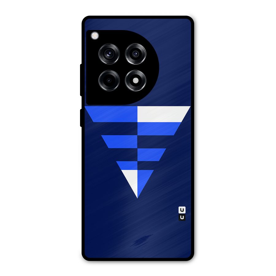 Minimalistic Abstract Inverted Triangle Metal Back Case for OnePlus 12R