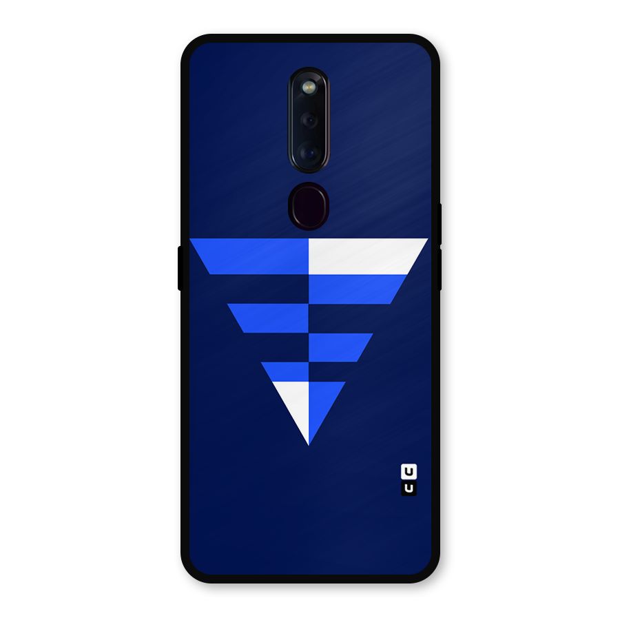 Minimalistic Abstract Inverted Triangle Metal Back Case for Oppo F11 Pro