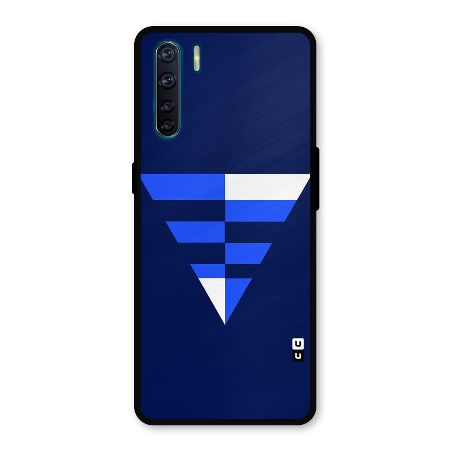 Minimalistic Abstract Inverted Triangle Metal Back Case for Oppo F15