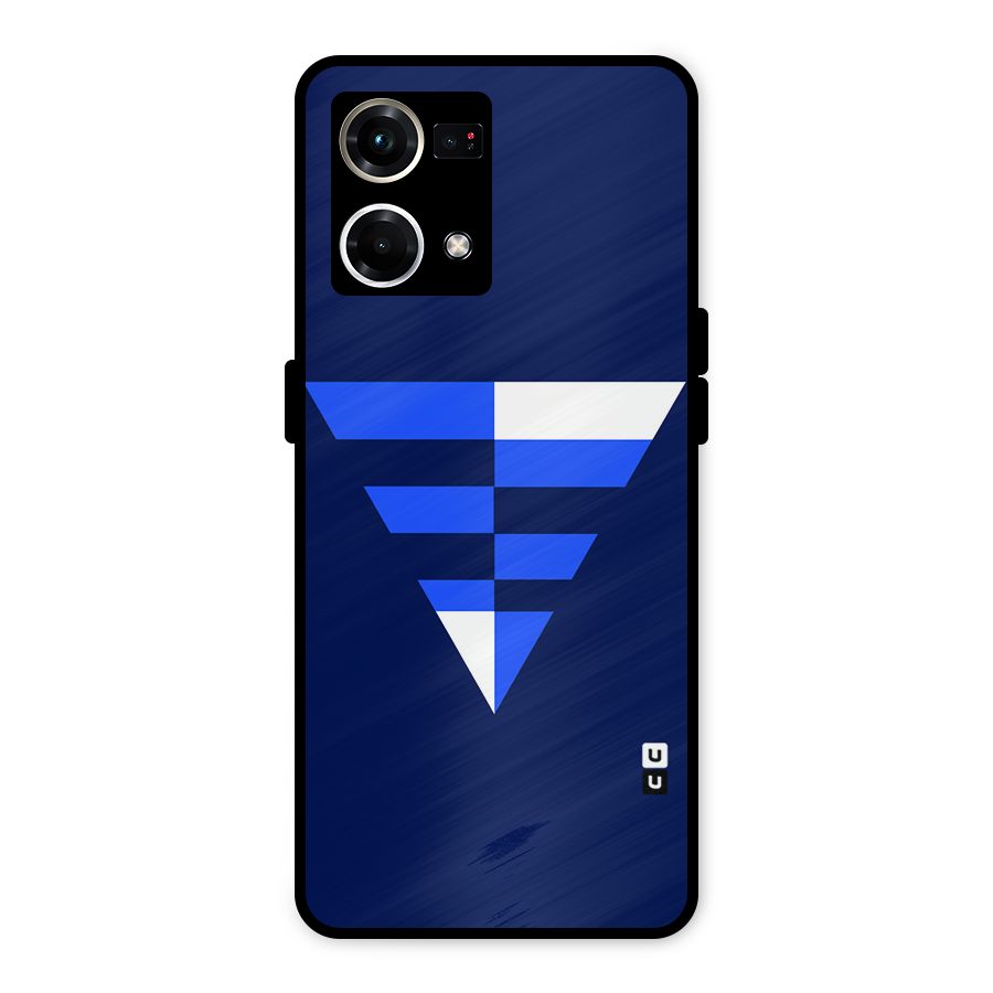 Minimalistic Abstract Inverted Triangle Metal Back Case for Oppo F21 Pro 4G