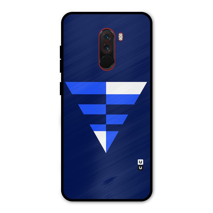 Minimalistic Abstract Inverted Triangle Metal Back Case for Poco F1