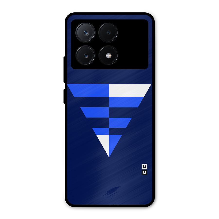 Minimalistic Abstract Inverted Triangle Metal Back Case for Poco X6 Pro