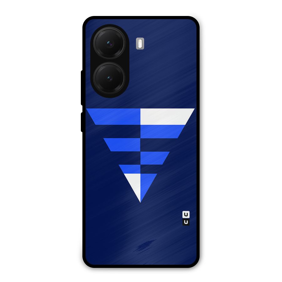 Minimalistic Abstract Inverted Triangle Metal Back Case for Poco X7 Pro