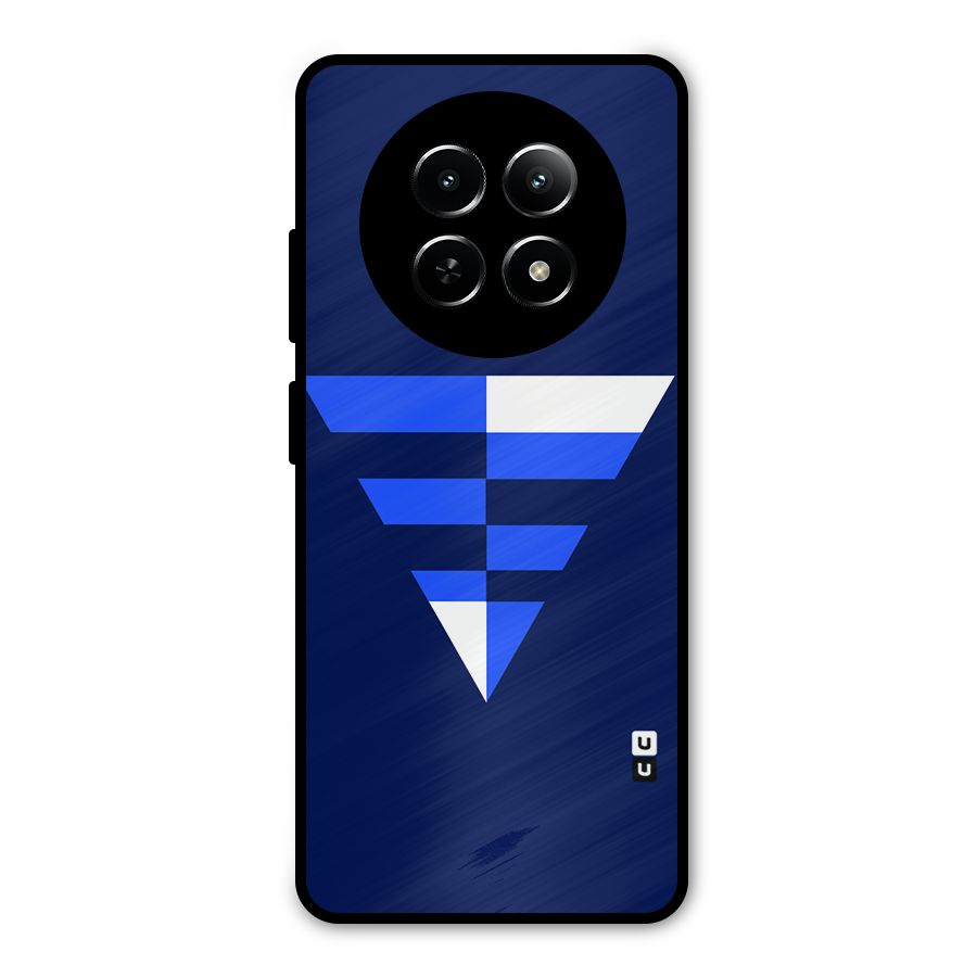 Minimalistic Abstract Inverted Triangle Metal Back Case for Realme 12 5G