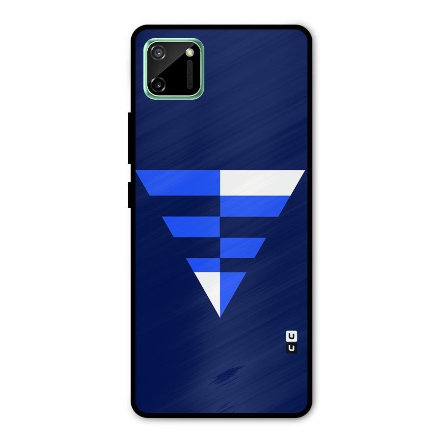 Minimalistic Abstract Inverted Triangle Metal Back Case for Realme C11