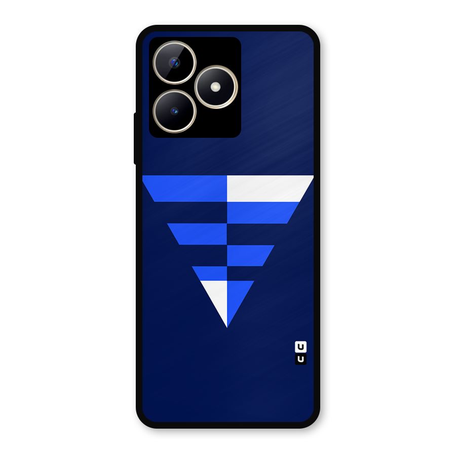 Minimalistic Abstract Inverted Triangle Metal Back Case for Realme C53