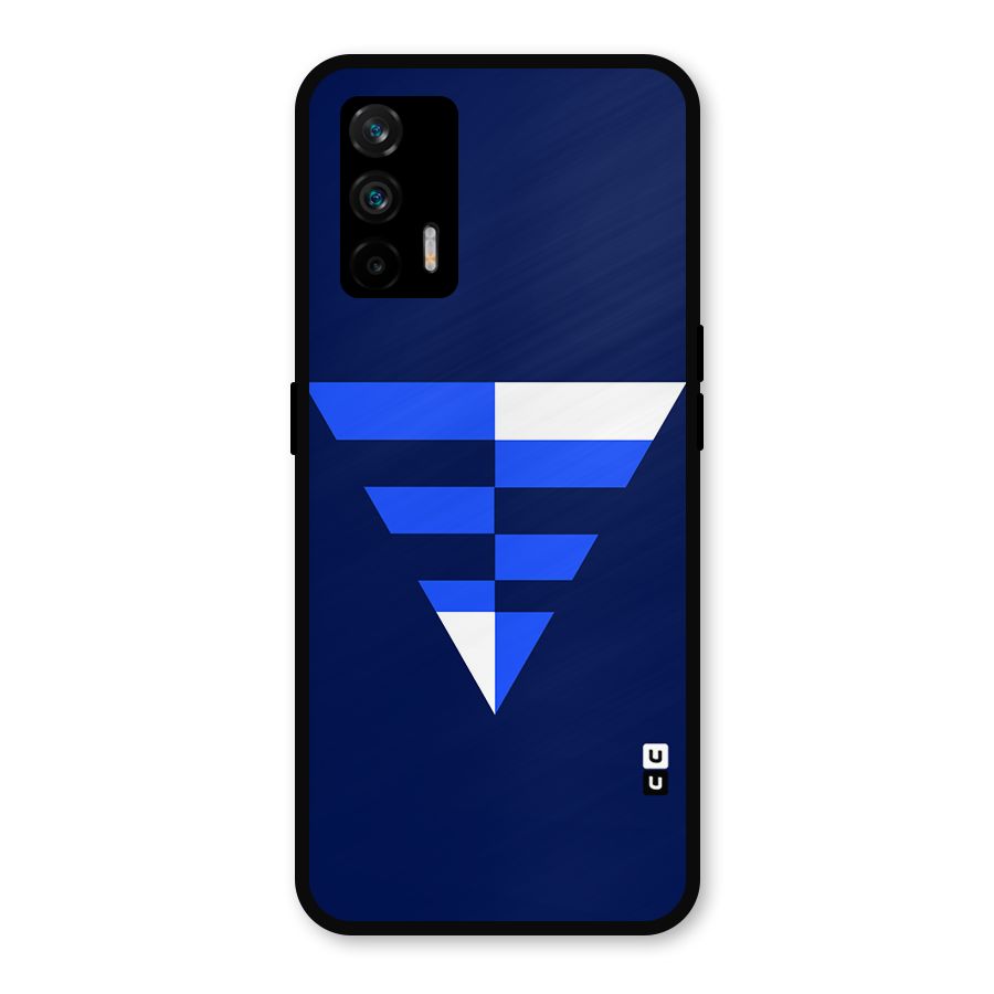 Minimalistic Abstract Inverted Triangle Metal Back Case for Realme GT 5G