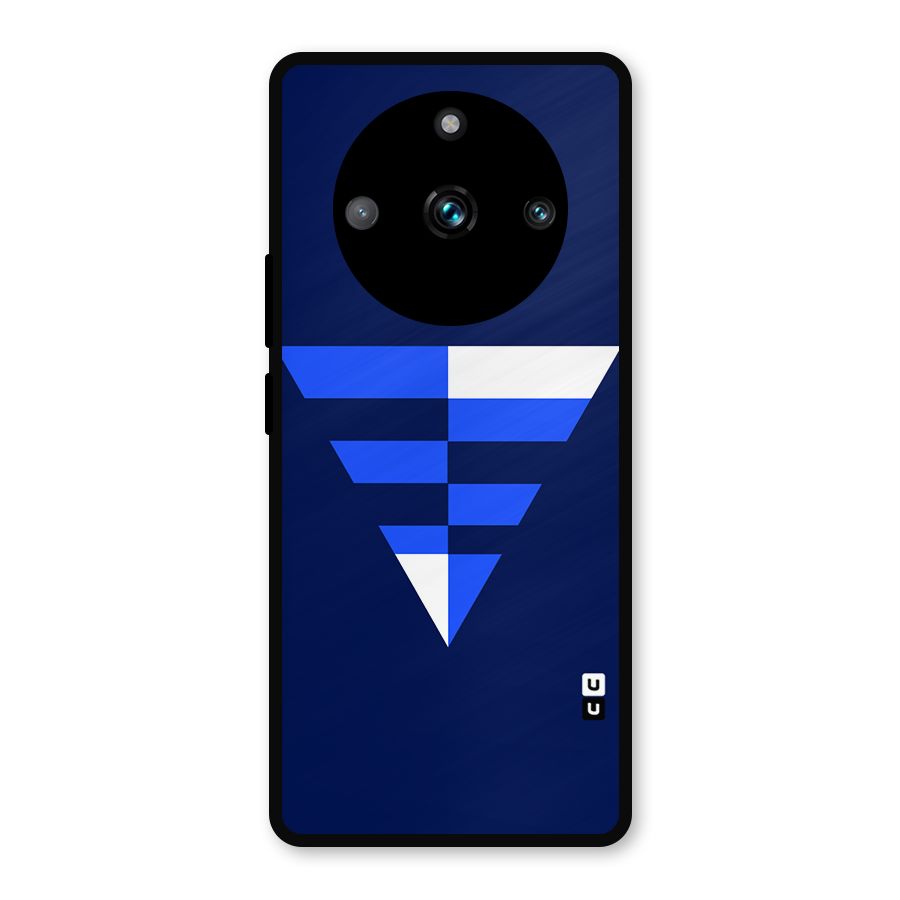 Minimalistic Abstract Inverted Triangle Metal Back Case for Realme Narzo 60 Pro