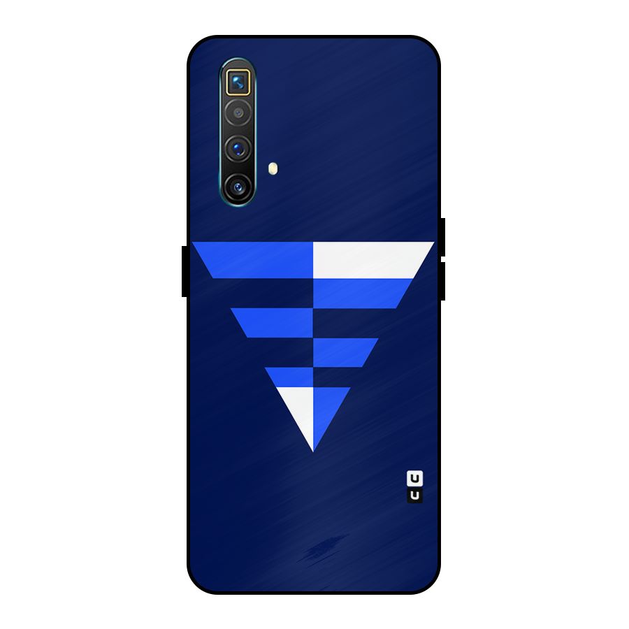 Minimalistic Abstract Inverted Triangle Metal Back Case for Realme X3 SuperZoom