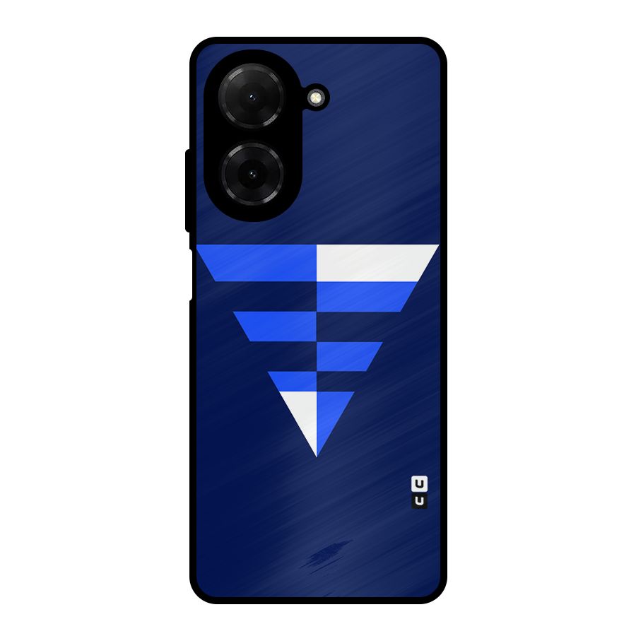 Minimalistic Abstract Inverted Triangle Metal Back Case for Redmi A5 4G