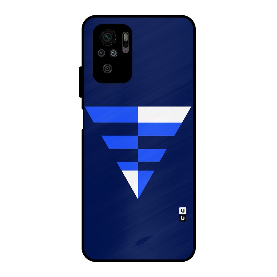 Minimalistic Abstract Inverted Triangle Metal Back Case for Redmi Note 10S