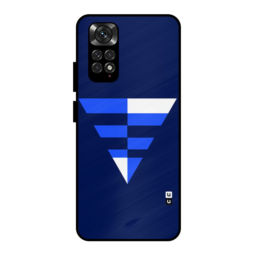 Minimalistic Abstract Inverted Triangle Metal Back Case for Redmi Note 11 Pro