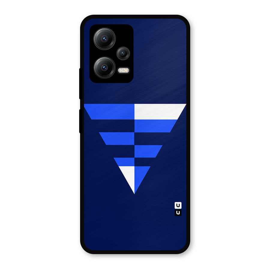 Minimalistic Abstract Inverted Triangle Metal Back Case for Redmi Note 12 5G