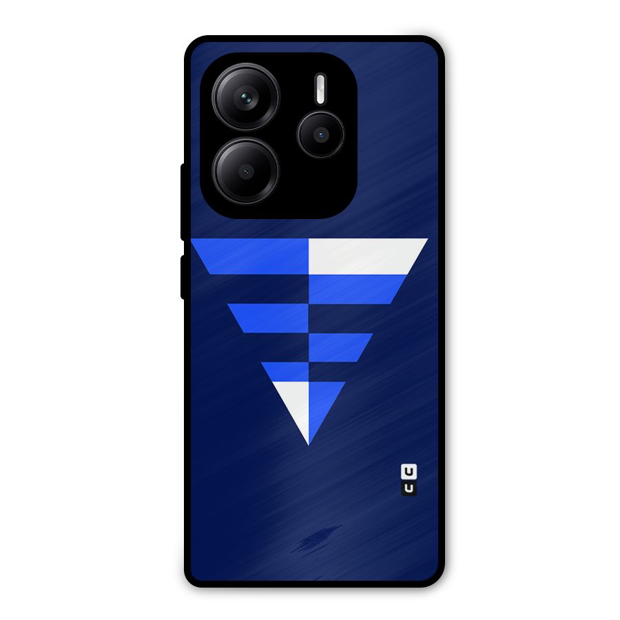 Minimalistic Abstract Inverted Triangle Metal Back Case for Redmi Note 14 5G