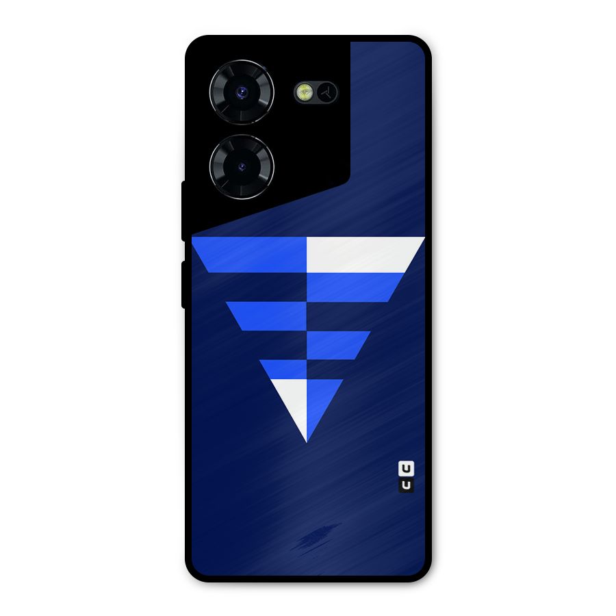 Minimalistic Abstract Inverted Triangle Metal Back Case for Tecno Pova 5 Pro 5G